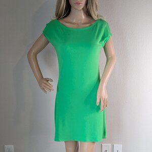 Free People Beach Mini Dress Medium Green Rosalina Low Back Short Sleeve NWT